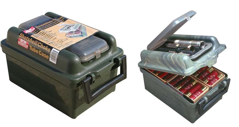 Misc. Accessories MTM Case Gard Ready Series MTM SHOTSHELL / CHOKE TUBE CASE 100 RD 12 16 20 GAUGE UP TO 3" FOREST GREEN